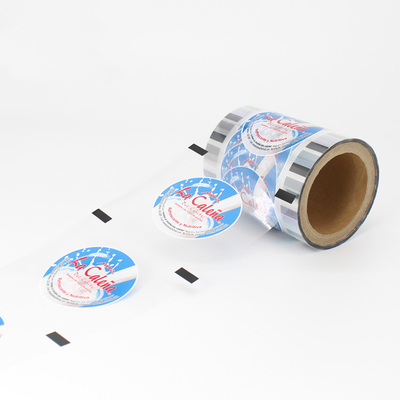 Rolo de filme de empacotamento de selagem laminado impresso plástico do aferidor do copo de chá do leite do rolo de filme do copo