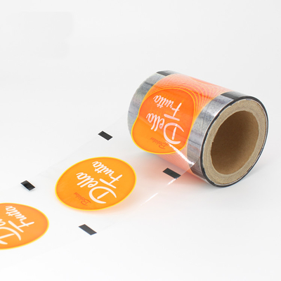 Rolo de filme de empacotamento de selagem laminado impresso plástico do aferidor do copo de chá do leite do rolo de filme do copo