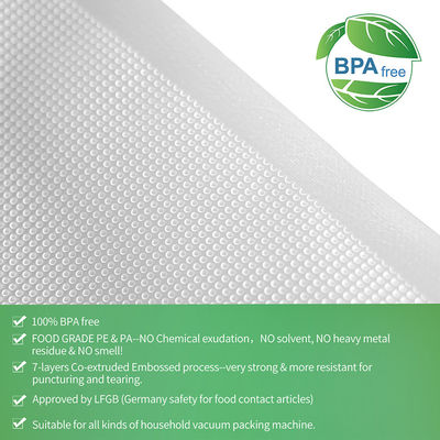 Sacos para armazenamento de alimentos em relevo