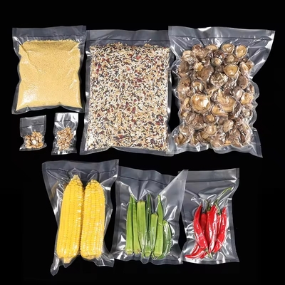 Embalagem de alimentos de vácuo transparente Saco de embalagem de nylon em relevo para conservação de alimentos e frutas