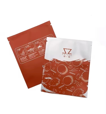 Mini sacos de café personalizados Sacos de selos de três lados impressos personalizados Folha de alumínio