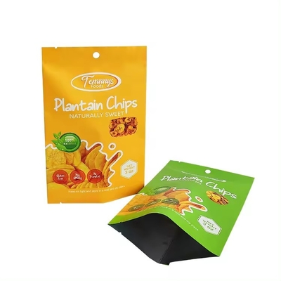 3.5 Saco Mylar Custom Printed Heat Seal Snack Banana Slices 3 Side Heat Seal Aluminium Foil Bag