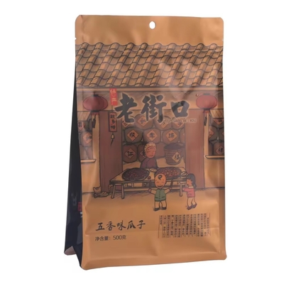 Bolsas de papel transparente personalizadas com fecho para embalagens de alimentos