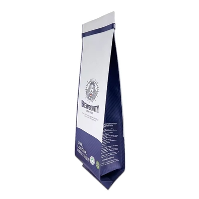 1kg 2kg Bolsa de Gusset Lateral Laminada Logotipo Personalizado Impressão Bolsa de Pó de Café Com Tin Tale