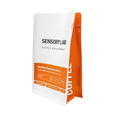 Impressão personalizada 250g 340g 500g Biodegradável Bolsa lateral Gusset Bolsa de plástico Folha Mylar Embalagem Bolsa de fundo plano