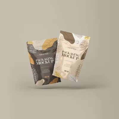 Embalagem de qualidade alimentar re-fechável Bolsa Stand Up Matt Superficie Zipper Bag com Folha de válvula Ziplock Saco de café