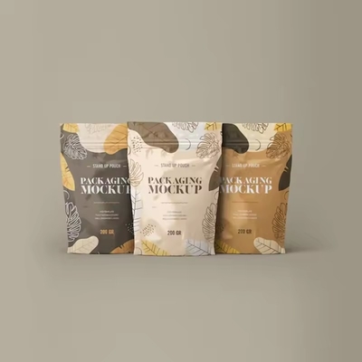 Embalagem de qualidade alimentar re-fechável Bolsa Stand Up Matt Superficie Zipper Bag com Folha de válvula Ziplock Saco de café