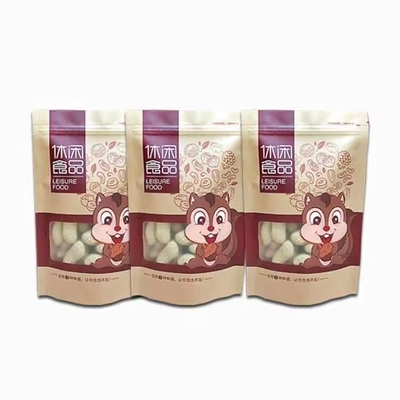 Custom Aluminum Foil Side Gusset Ziplock Food Pouches Plastic Dried Cashew Nuts Packaging Bag