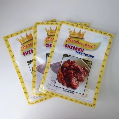 Embalagem de alimentos marinhos Mylar de plástico transparente laminado impresso sob encomenda embalagem a vácuo saco congelado selado