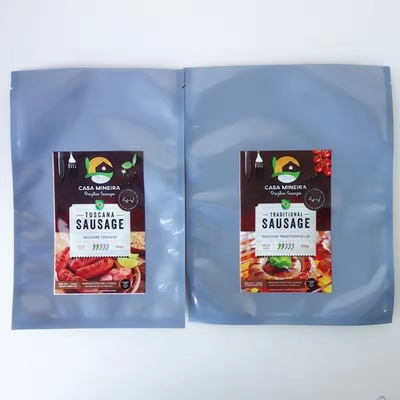 Embalagem de alimentos marinhos Mylar de plástico transparente laminado impresso sob encomenda embalagem a vácuo saco congelado selado