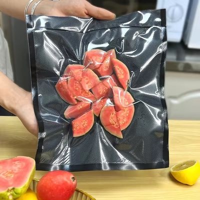Sacos de vácuo de proteção de alimentos texturizados e em relevo sacos de vedação de vácuo transparentes/negros