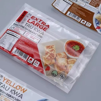 Saco de embalagem de alimentos de impressão personalizada Saco de vedação de três lados Saco de embalagem de nylon Saco de alimentos congelados de rebuçados Garrafas de frutos do mar