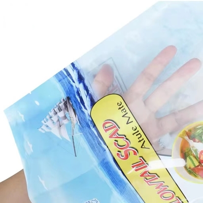 Embalagem flexível personalizada com logotipo para congelamento e preservação de frescura é um saco selado de três lados