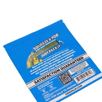 Impressão digital 3.5g 7g 14g 28g Sacos Mylar à prova de cheiro Sacos Mylar à prova de crianças Folha de alumínio reabrivel Sacos de vedação de três lados