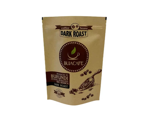 Compostabilidade Biodegradável Standup Flat Bottom Kraft Paper Food Packing Zipper Pouch Custom Impresso Saco de Café Com Valva
