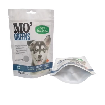 Logotipo personalizado Sacos de comida para cães refeitáveis Saco de fecho com janela Snacks para animais de estimação Saco de pé