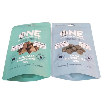 Logotipo personalizado Sacos de comida para cães refeitáveis Saco de fecho com janela Snacks para animais de estimação Saco de pé