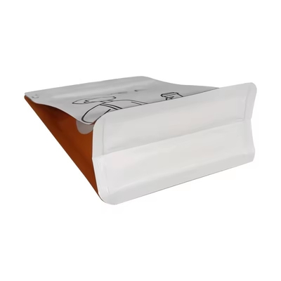Reciclável Impressão personalizada de fundo plano 250g 1Lb Farinha sacos de café válvula lado Gusset embalagem lateral