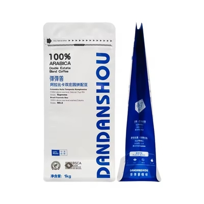 Reciclável Impressão personalizada de fundo plano 250g 1Lb Farinha sacos de café válvula lado Gusset embalagem lateral