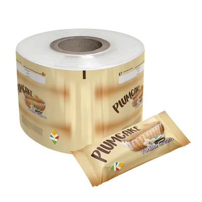 Película de embalagem de alimentos em folha de alumínio impressa sob medida/saqueta laminada de plástico de embalagem rolos de filme de plástico para lanches