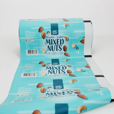 Filme de rolo impresso personalizado para frutos secos frutas e alimentos máquinas de embalagem automática