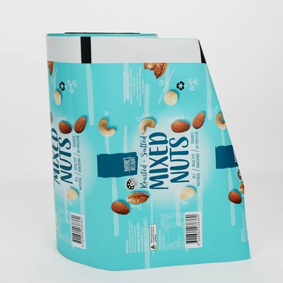 Filme de rolo impresso personalizado para frutos secos frutas e alimentos máquinas de embalagem automática