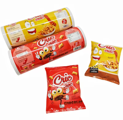 Embalagem Impressa em Plástico Saquete de Laminação Quente Bolsa de Snack de Alimentos BOPP PET Alumínio CPP PE Chip de Batata Rolo de Filme Selado