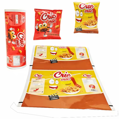 Embalagem Impressa em Plástico Saquete de Laminação Quente Bolsa de Snack de Alimentos BOPP PET Alumínio CPP PE Chip de Batata Rolo de Filme Selado