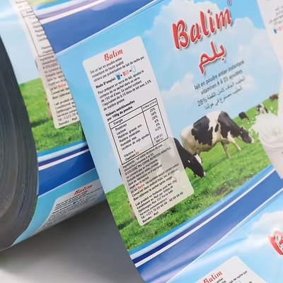 Embalagem de alimentos em rolos de filme de plástico laminado de alumínio flexível para embalagem de leite, especiarias, pó de embalagem de chá, açúcar, filme de vedação