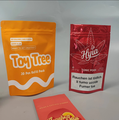 Saquete cosmético de folha de alumínio personalizado Impresso Mylar Bolsa de selo de três lados para máscara fical Embalagem Saco Mylar