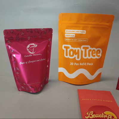 Saquete cosmético de folha de alumínio personalizado Impresso Mylar Bolsa de selo de três lados para máscara fical Embalagem Saco Mylar