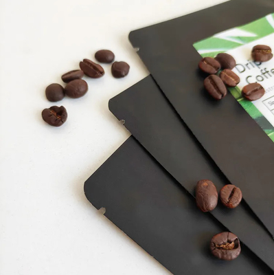 Impressão digital de 3 lados fechados Saco de bolso plano para filtro de café de gotejamento Embalagem de filtro de café pendurado na orelha Saco de café