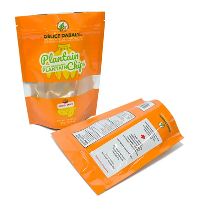 Snack Chips Embalagem Logotipo personalizado Zipper Sacos de qualidade alimentar Saco Saquete Chips de plátano Plástico composto recolocável