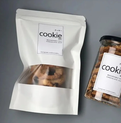 Chips à prova de cheiro de umidade Biscoito Snack Bolsa de alimentos Bolsa Kraft Papel Stand Up Bolsa de fechadura de fechadura para bolsas de embalagem de café
