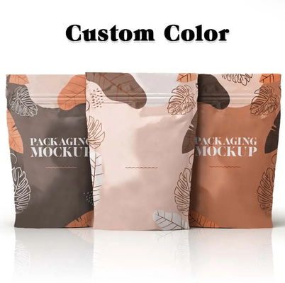 Chips à prova de cheiro de umidade Biscoito Snack Bolsa de alimentos Bolsa Kraft Papel Stand Up Bolsa de fechadura de fechadura para bolsas de embalagem de café