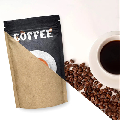 Chips à prova de cheiro de umidade Biscoito Snack Bolsa de alimentos Bolsa Kraft Papel Stand Up Bolsa de fechadura de fechadura para bolsas de embalagem de café