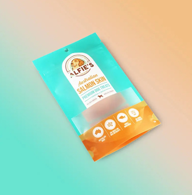 Design personalizado Embalagem Zipper Pouch Plastic Package Pouch Logotipo Pet Snack Food Dog Treat Cat Plastic Pet Snack Bag