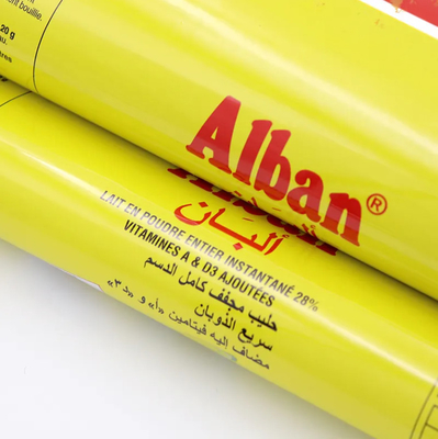 Rolo de filme de plástico laminado de alumínio de especiarias e plástico de embalagem de plástico para alimentos Rolos de filme de embalagem material para leite em pó