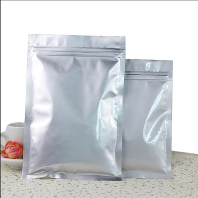 Hotsale Grade de Alimentos Re-sealable plástico vedação Zipper Bolsa de Prata Mylar Zip Lock Embalagem Imprimir Custom Alumínio Saco