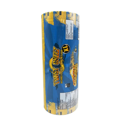 Impressão personalizada Bopp PET CPP PE Metallizado Film laminado Rolo de embalagem flexível Snacks doces Pizza Alimentos Film de plástico