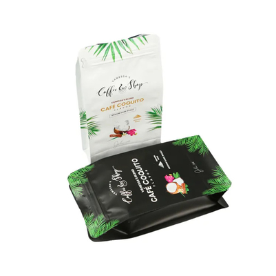 Impressão sob medida Laminado Sealing Side Gusset Alumínio Folha de Plástico Custom Coffee Packaging Saco