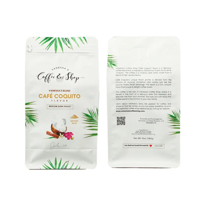 Impressão sob medida Laminado Sealing Side Gusset Alumínio Folha de Plástico Custom Coffee Packaging Saco