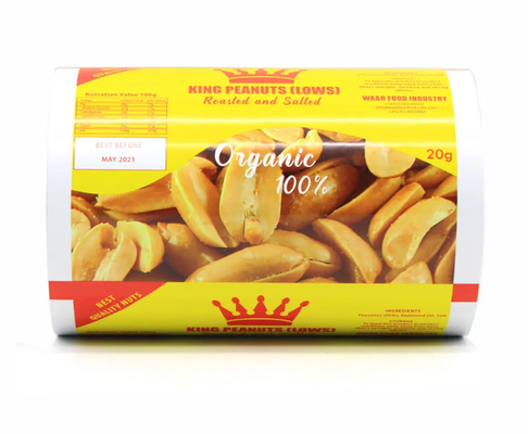 Fabrica de rolos de filme de impressão de plástico utilizados para embalagens de lanches/chips de batata/nozes, rolos de filme de embalagem de sacos pequenos laminados para lanches