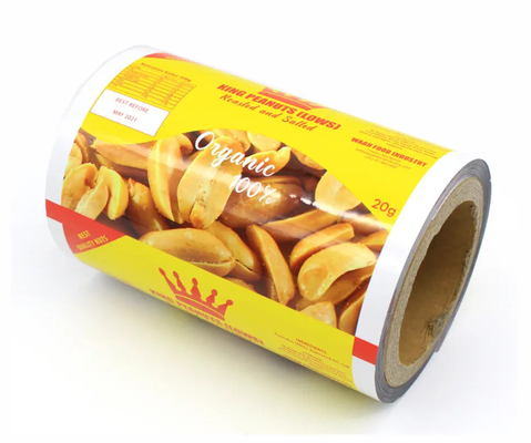 Fabrica de rolos de filme de impressão de plástico utilizados para embalagens de lanches/chips de batata/nozes, rolos de filme de embalagem de sacos pequenos laminados para lanches