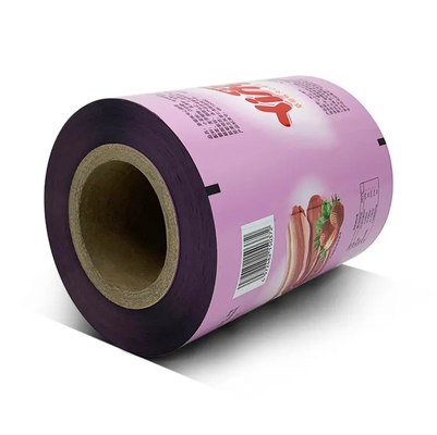 Embalagem flexível de qualidade alimentar Película laminadora PET Película laminada de plástico Formulário de rolo Impresso à prova de umidade Suave personalizado