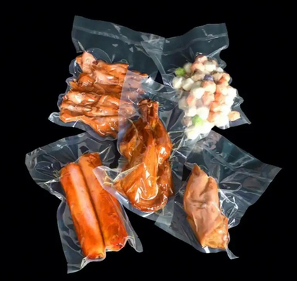 Saco de embalagem de plástico a vácuo Selo Saco de nylon de qualidade alimentar Saco de plástico a vácuo transparente