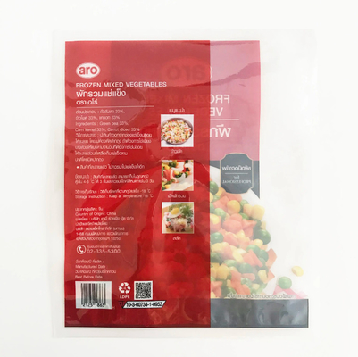Para embalagens de alimentos Sacos selados de três lados Sacos de embalagem de frutas e vegetais congelados Sacos de embalagem de plástico de vácuo Sacos de sanduíche personalizados