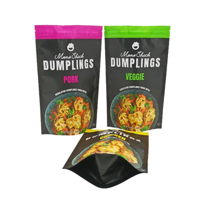 Impressão personalizada de qualidade alimentar Bolsa vertical fechável Zip Lock Chá Café doces Snack Sacos de embalagem de alimentos