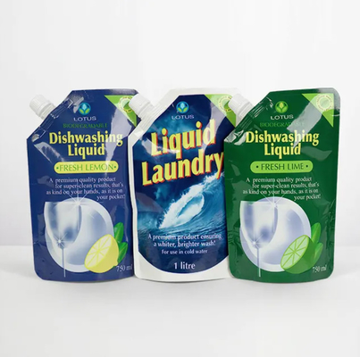 Embalagens personalizadas de alta capacidade para sacos de detergente líquido com sacos de plástico de borracha