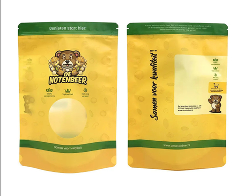 Doypack personalizado Stand Up Top Zipper Frutas secas Embalagem de alimentos Saco de amendoim Saco de nozes Pinheiros Amendoim misturado Nozes de caju Embalagem